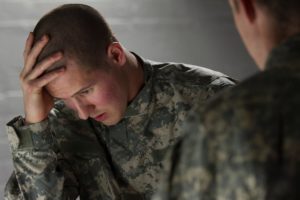 a soldier in need of PTSD awareness day