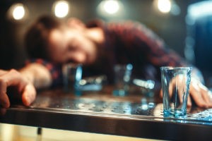 Man Passed Out After Drinking Too Much